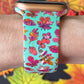 Teal Fall Leaves Apple Watch Band