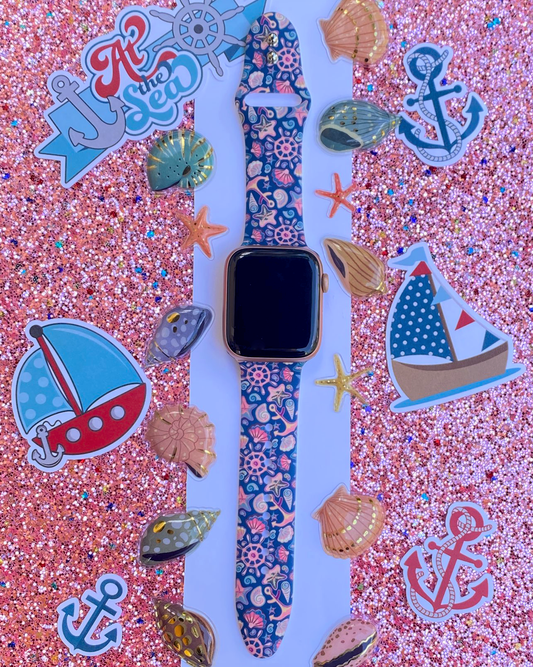 Seashell and Anchors Apple Watch Band