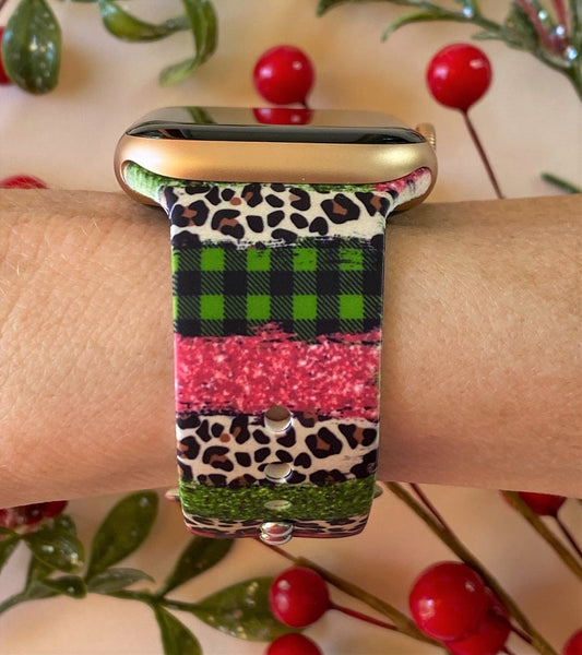 Christmas Leopard Apple Watch Band