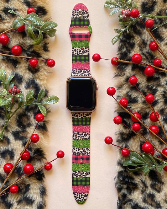 Christmas Leopard Apple Watch Band