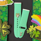 Green Band and Clover Charm Fitbit Versa 3/Versa 4/Sense/Sense 2 Watch Band