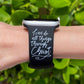 Cross and Verse Black Apple Watch Band