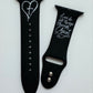Cross and Verse Black Apple Watch Band