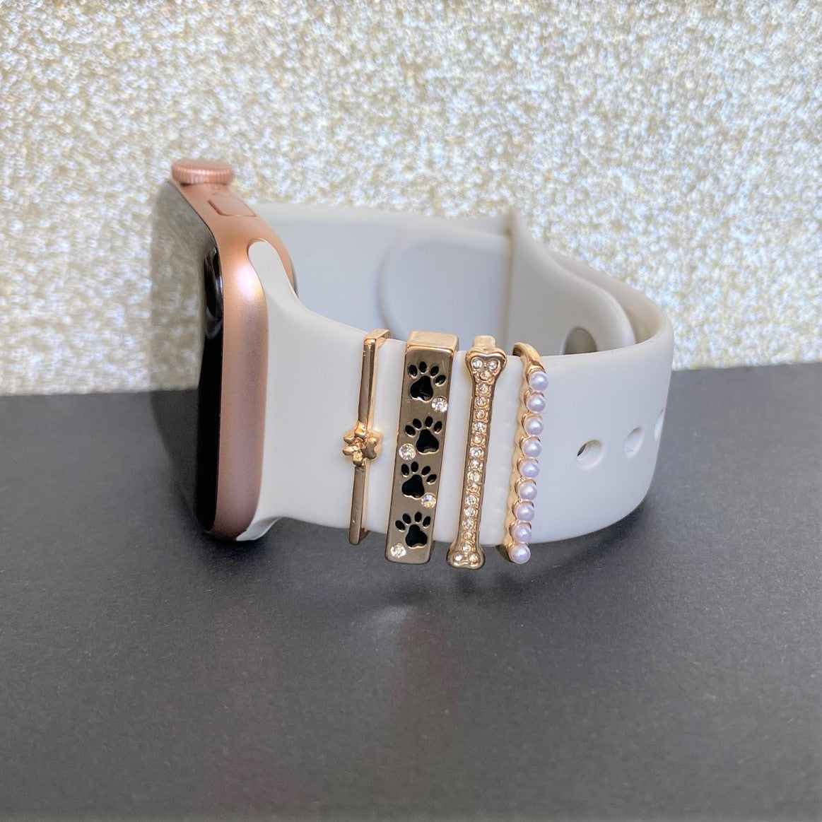 Gold Dog Lover Stackable Watch Charm