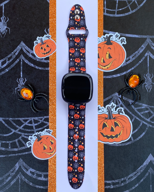 Halloween Pumpkins Fitbit Versa 3/Versa 4/Sense/Sense 2 Watch Band