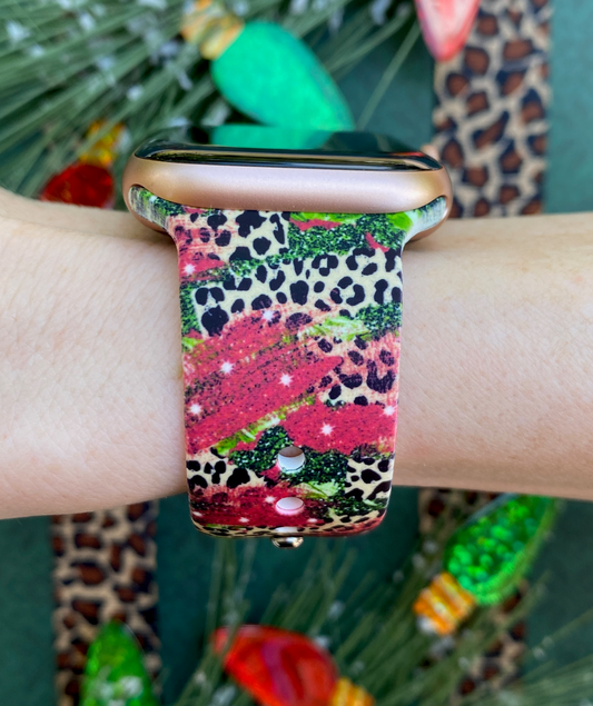 Christmas Leopard Apple Watch Band