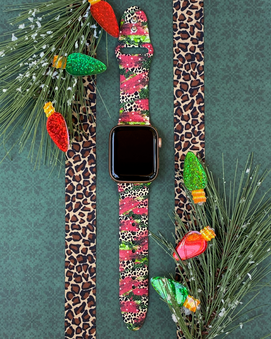 Christmas Leopard Apple Watch Band