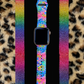 Neon Leopard Splatter Apple Watch Band