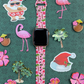 Pink Flamingo Christmas Apple Watch Band