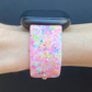 Pink Splatter Fitbit Versa 3/Versa 4/Sense/Sense 2 Watch Band