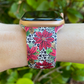 Snow Leopard Poinsettia Apple Watch Band
